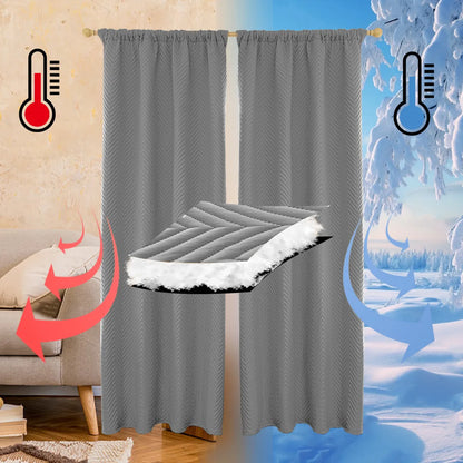 Rideau thermique épais sur mesure avec matelassage chevrons - Tessaro