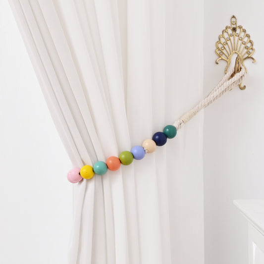 Rainbow Balls Beads Tiebacks Holdbacks Curtain Rope