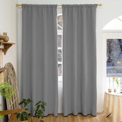 Rideau thermique épais sur mesure avec matelassage chevrons - Tessaro