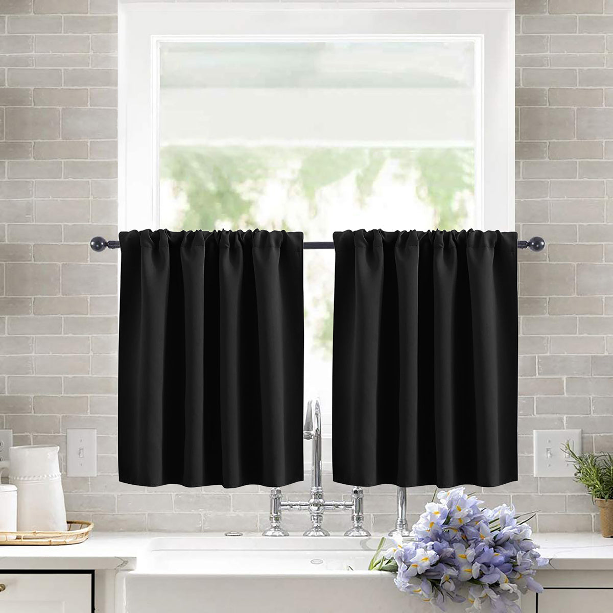 Thermal Blackout Small/Short Window Curtains 1 Panel