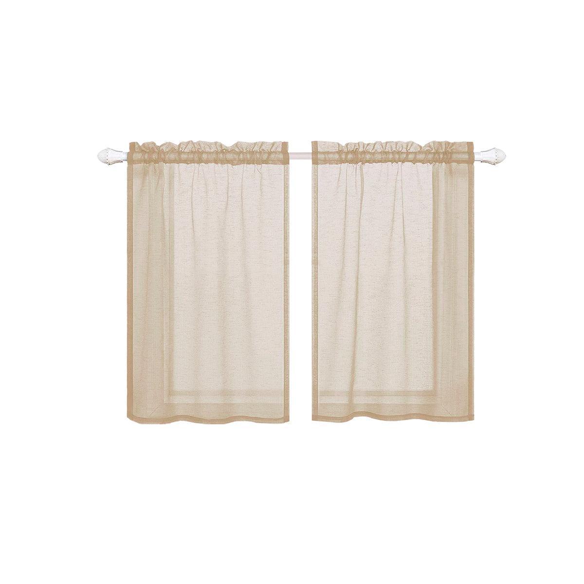 1 Panel Waterproof Short Sheer Tier Curtain