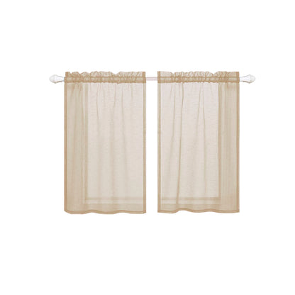 1 Panel Waterproof Short Sheer Tier Curtain
