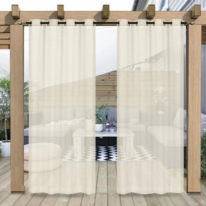 Wasserabweisende Outdoor Voile Gardine nach Maß · Larevia