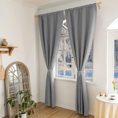 Rideau thermique épais sur mesure avec matelassage chevrons - Tessaro