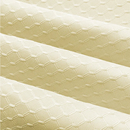 Shower curtain made of waffle fabric – water-repellent, including hooks, 1 piece