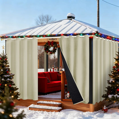 Heavy-duty outdoor blackout and thermal curtain made to measure · Borevia