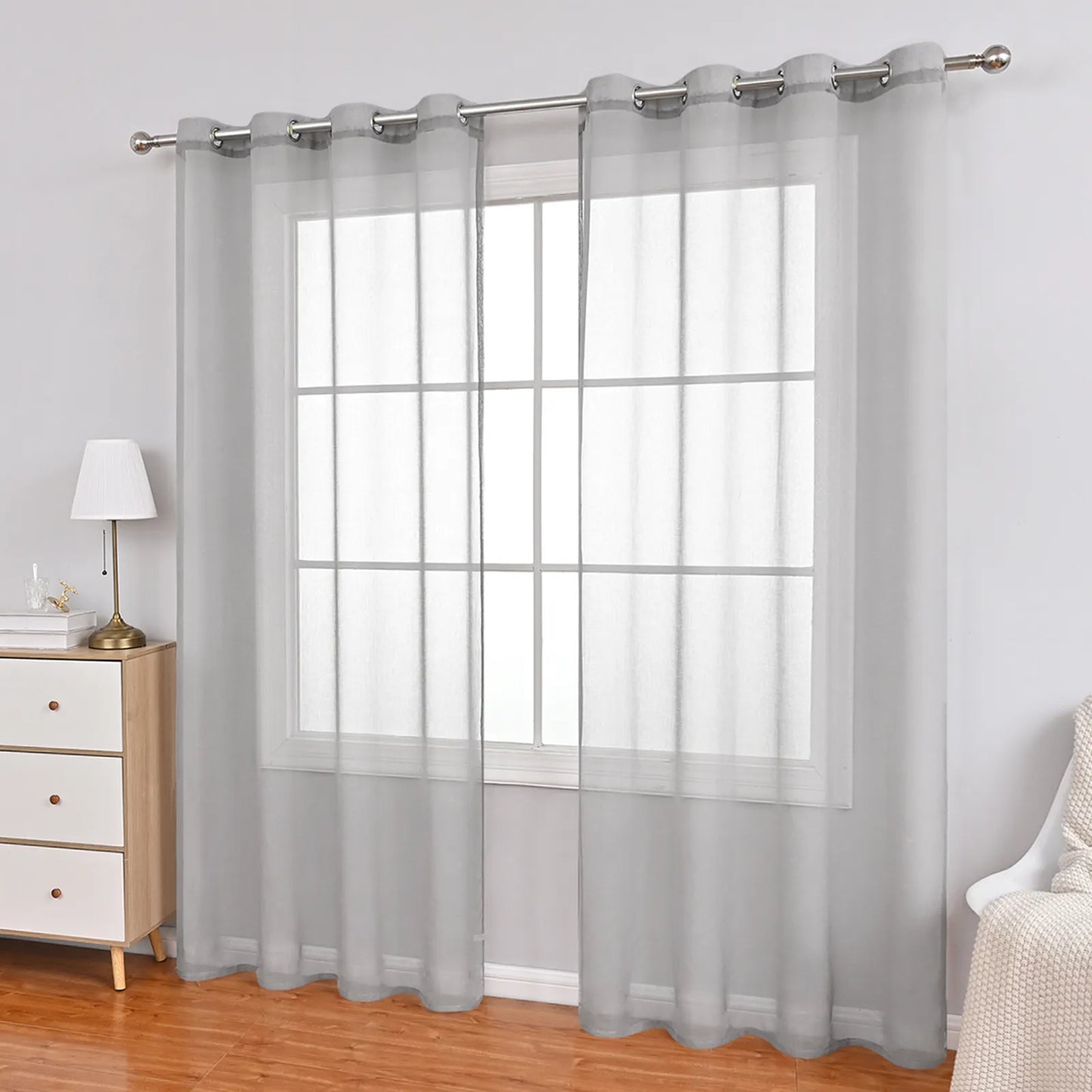 1 Panel Elegant Window Sheer Curtains