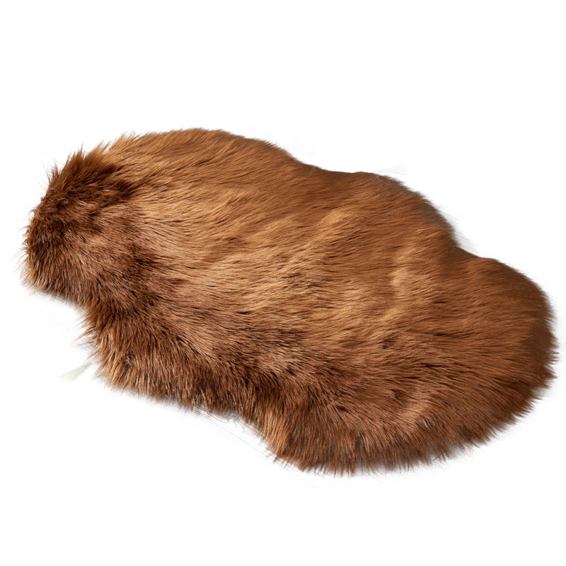 Fluffy faux fur rug, shaggy long pile rug, 60x90 cm