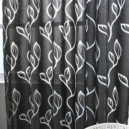 1 Panel Leaves Window Curtain Living Room Decor