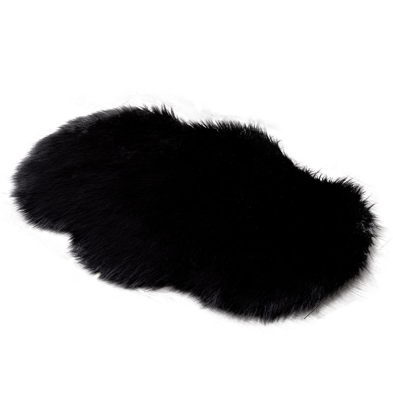 Fluffy faux fur rug, shaggy long pile rug, 60x90 cm