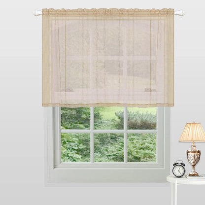 1 Panel Waterproof Short Sheer Tier Curtain