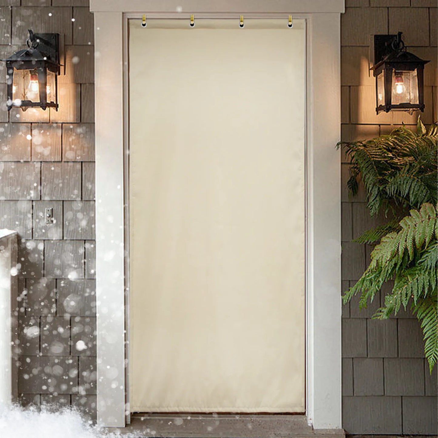 Heavy Outdoor Thermal Door Curtain Made to Measure · Gravento