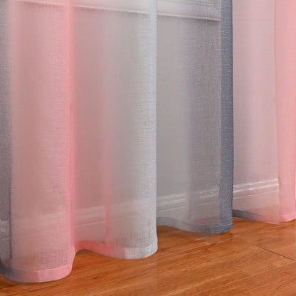 1 Panel Ombre Fenster Sheer Transparent Wohnzimmer Schlafzimmer Vorhänge Ösen