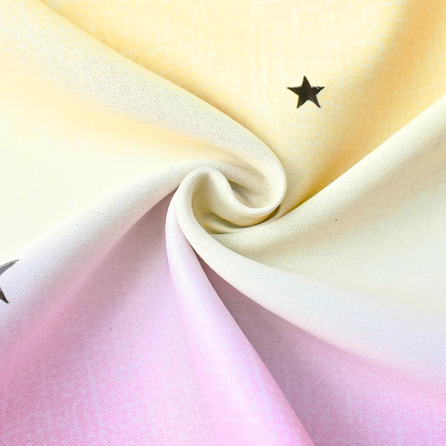 Blackout curtain with tulle and ombre stars – double layered, 1 piece