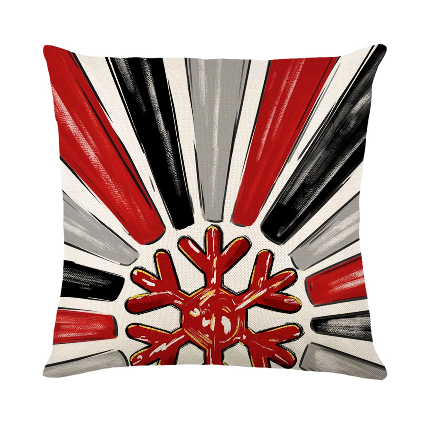 4er-Set Weihnachts-Kissenbezüge aus Leinen – Softe Dekokissen für Sofa und Bett (45×45 cm)