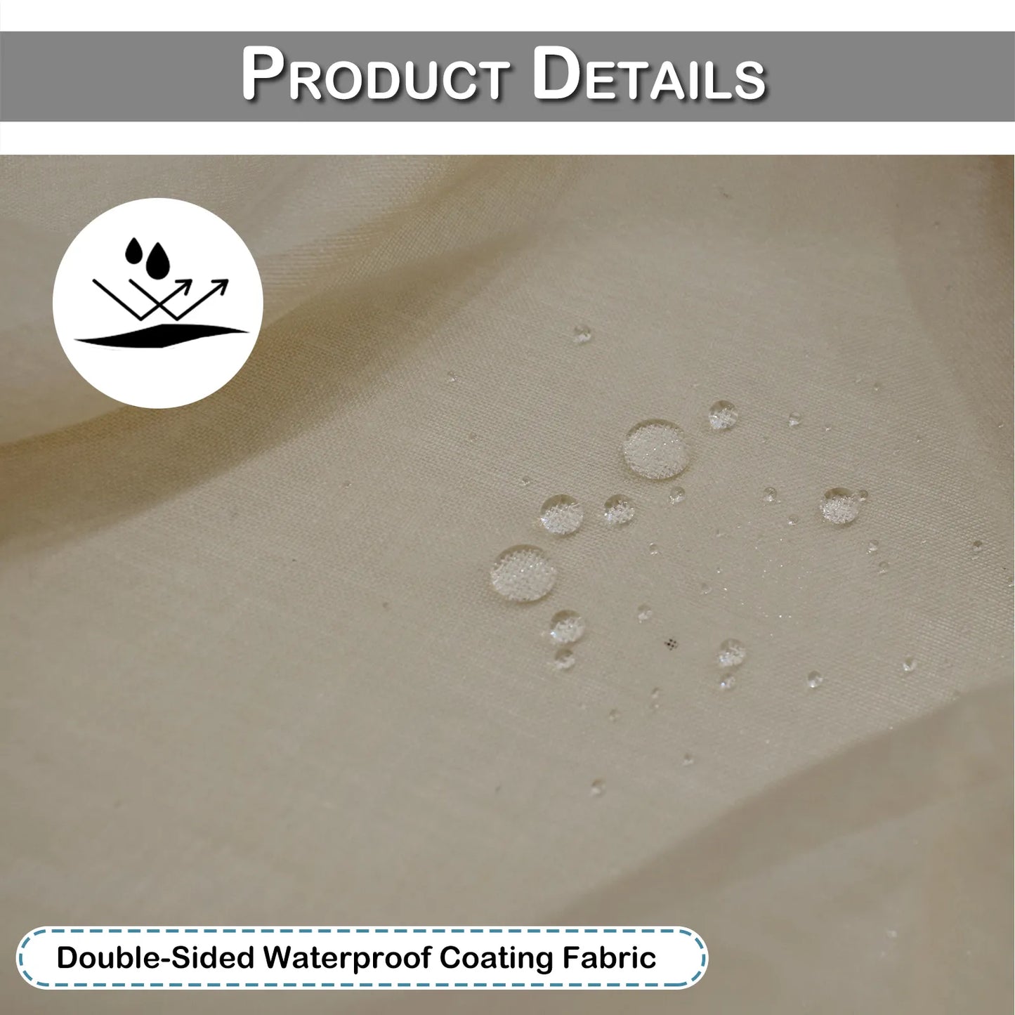 1 Panel Waterproof Short Sheer Tier Curtain
