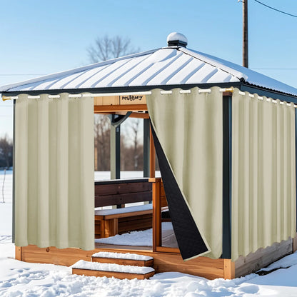 Heavy-duty outdoor blackout and thermal curtain made to measure · Borevia