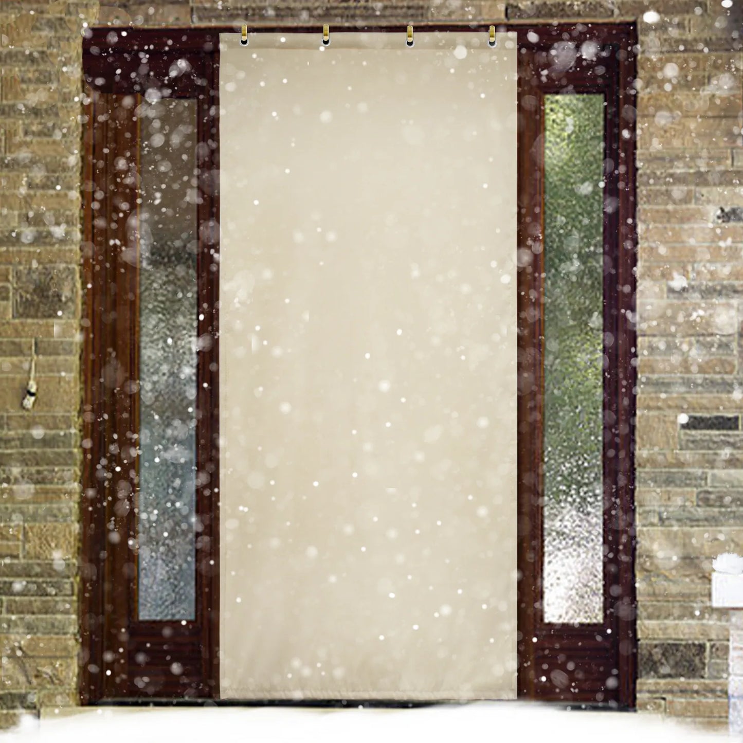 Heavy Outdoor Thermal Door Curtain Made to Measure · Gravento