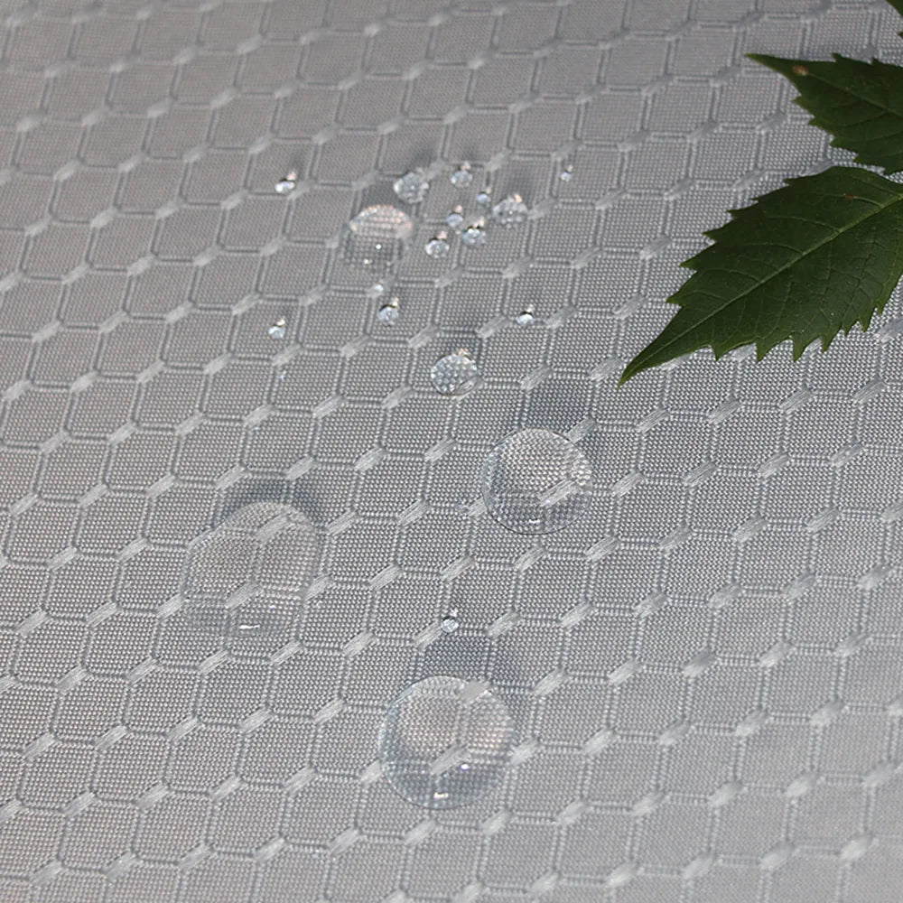 Shower curtain made of waffle fabric – water-repellent, including hooks, 1 piece