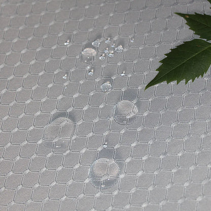 Shower curtain made of waffle fabric – water-repellent, including hooks, 1 piece