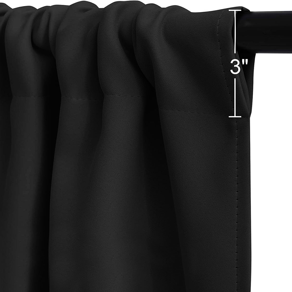 Thermal Blackout Small/Short Window Curtains 1 Panel