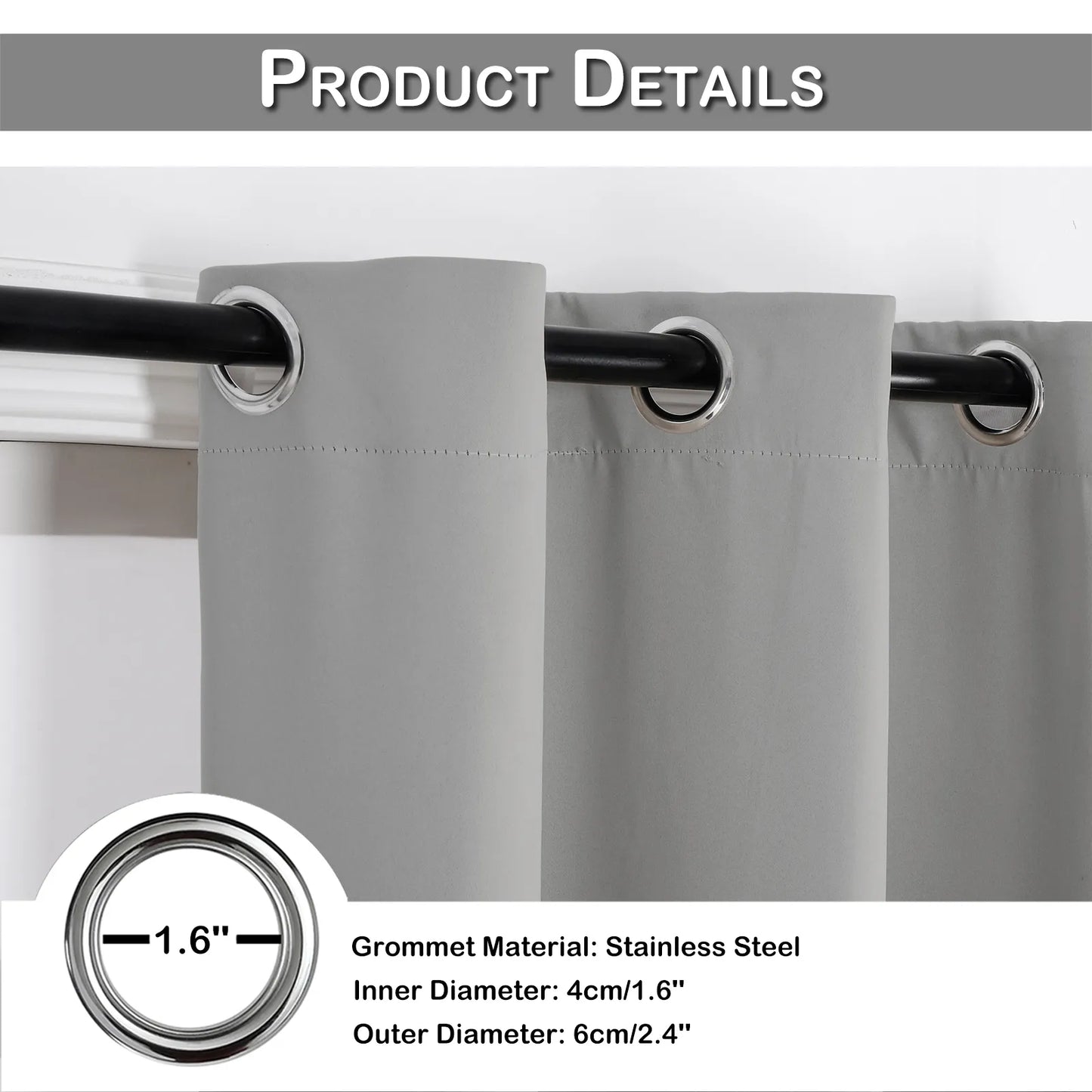 1 Panel High-precision Blackout Short Kitchen Curtains
