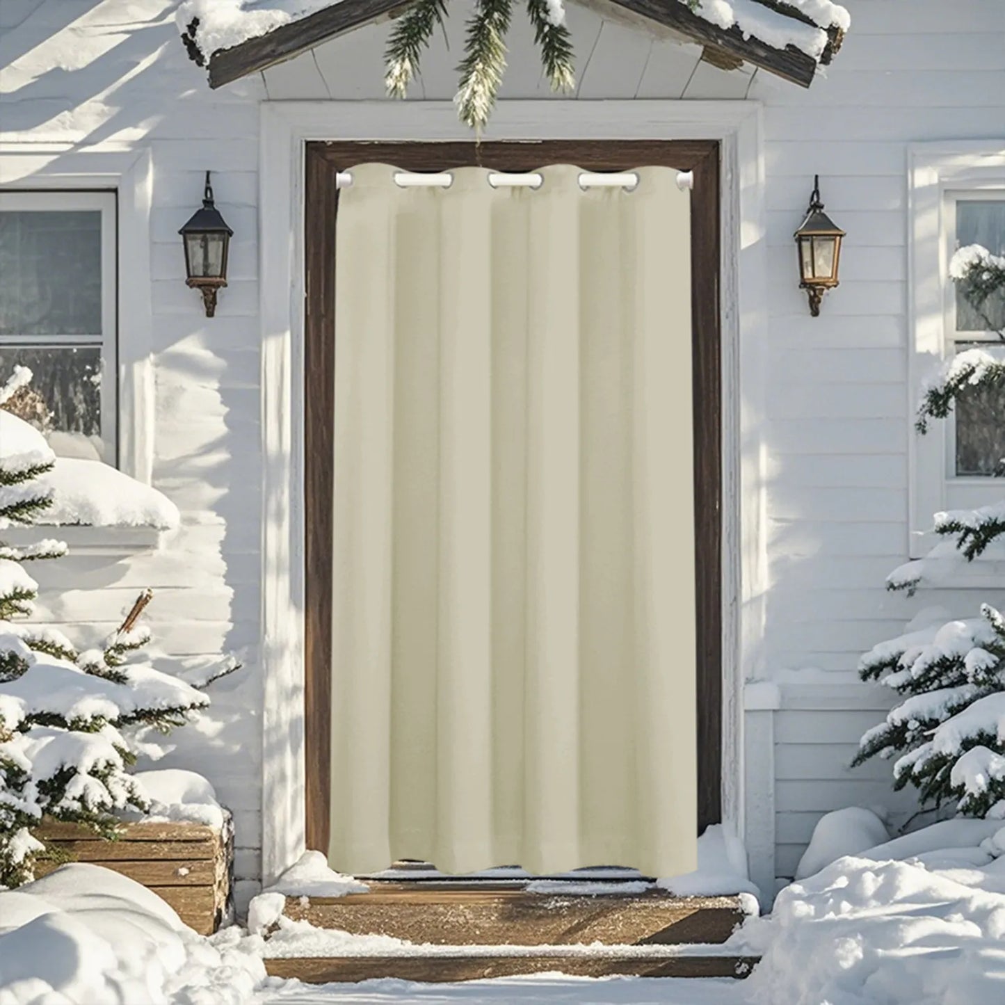 Soundproof and thermal insulating outdoor curtain made to measure · Arctivon