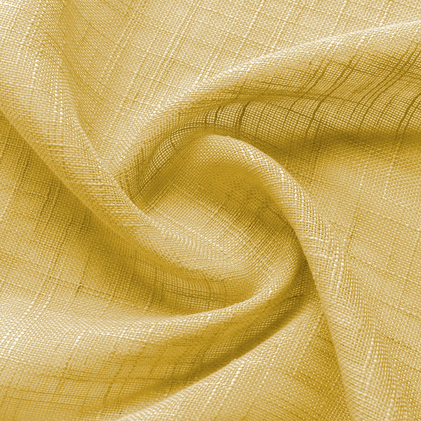 2 Short Linen-Look Sheer Curtains with Rod Pocket for Kitchen Bathroom Window