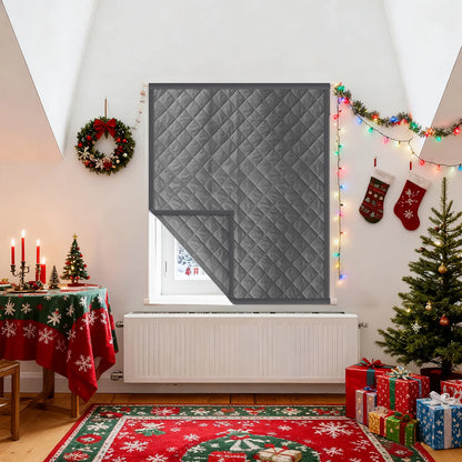Rideau de fenêtre thermique sur mesure en tissu Oxford 3 couches avec velcro - Oxviora