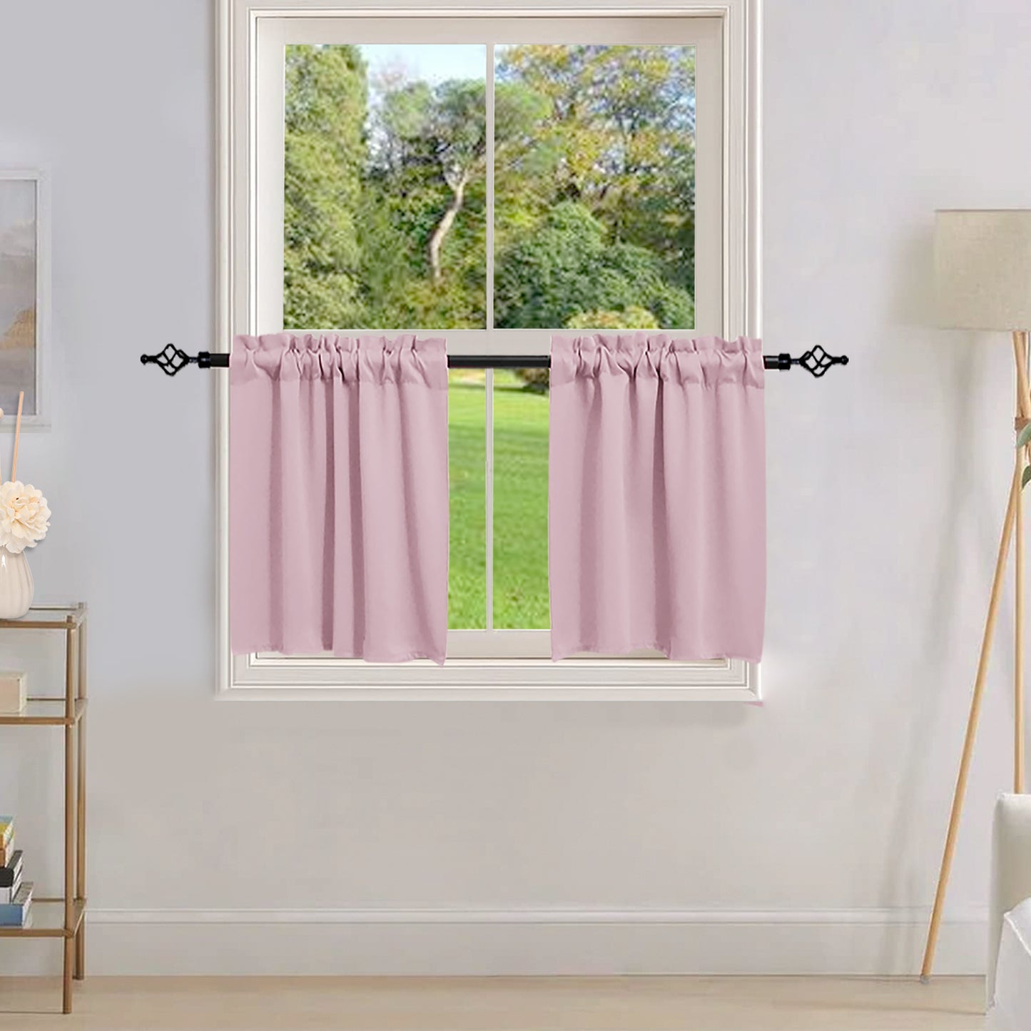 1 Panel Blackout Window Short Curtains