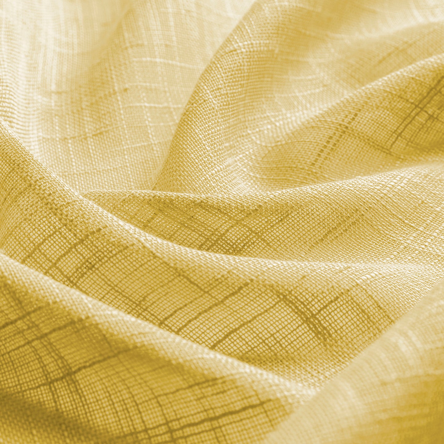 2 Short Linen-Look Sheer Curtains with Rod Pocket for Kitchen Bathroom Window