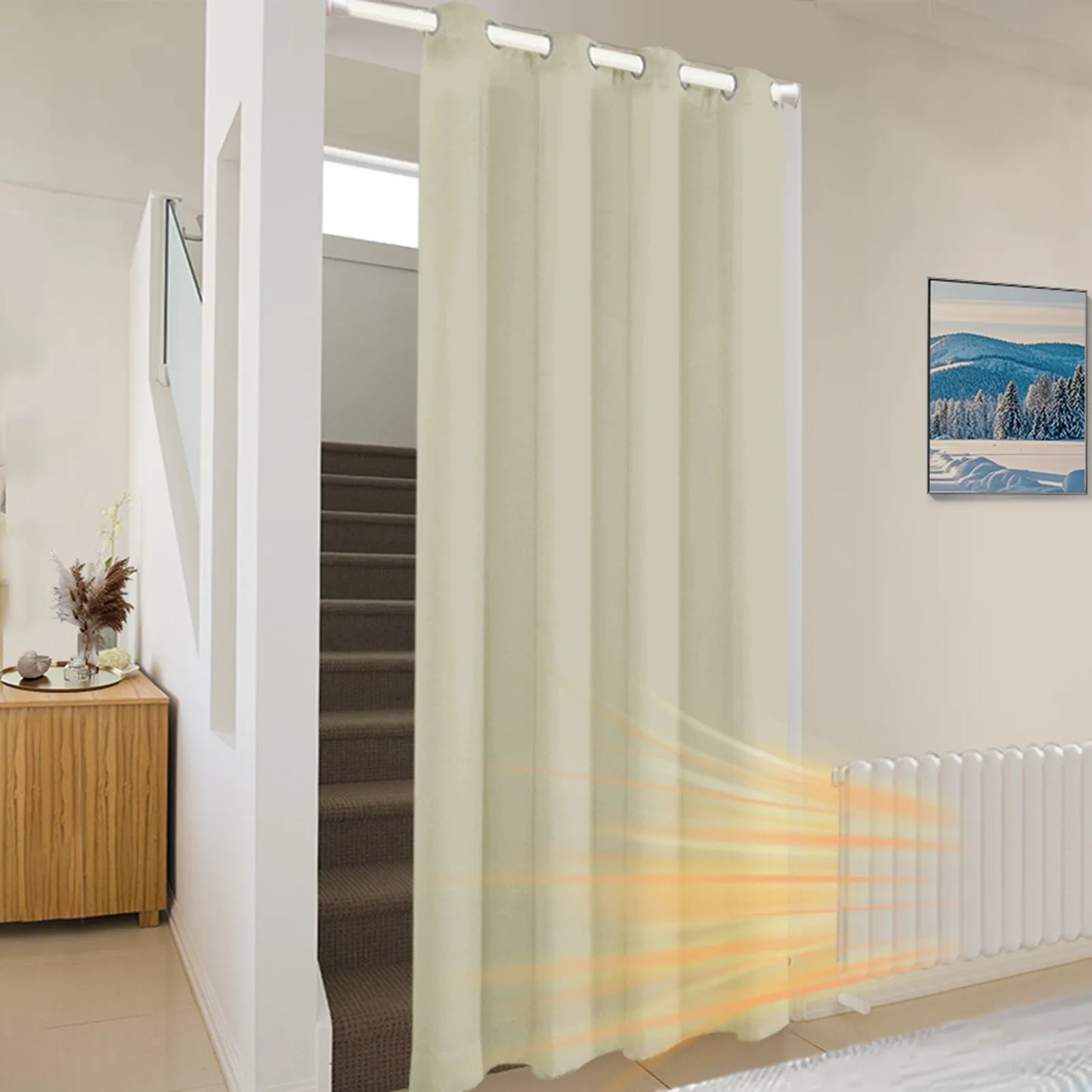 Soundproof and thermal insulating outdoor curtain made to measure · Arctivon