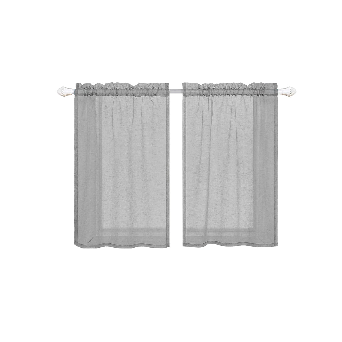 1 Panel Waterproof Short Sheer Tier Curtain