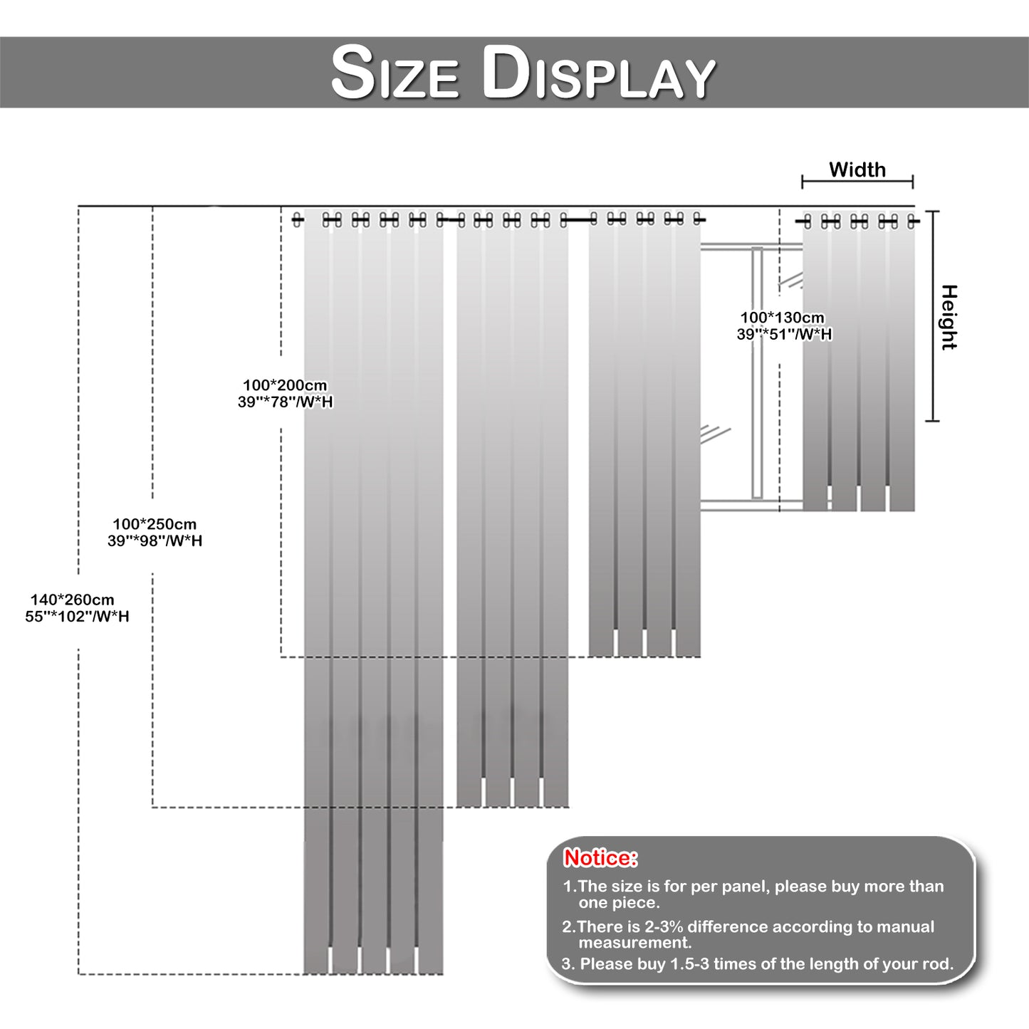 Christmas Blackout Curtains, 1 Panel, Red, 100*130cm/100*200cm/100*250cm/140*260cm