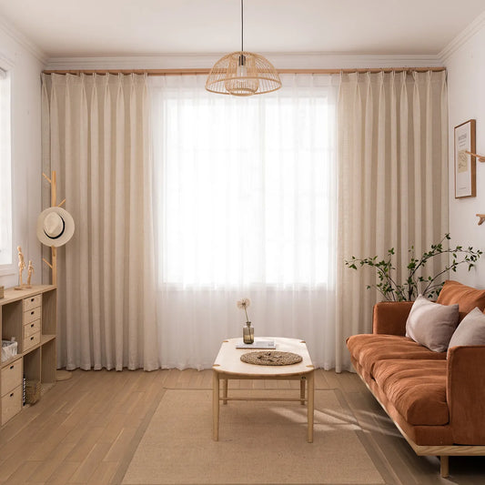 Voilage transparent à la texture lin naturel – Elunor