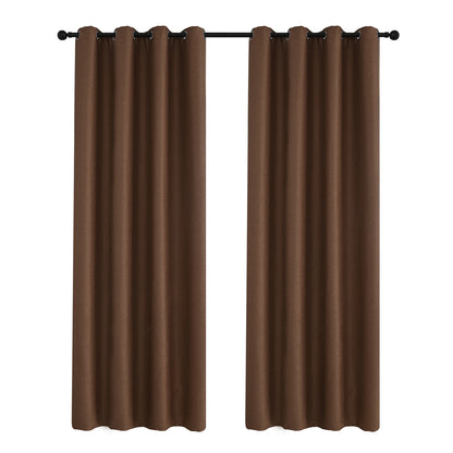 100% Blackout Curtains, 1 Panel, Brown, 100*130cm/134*160cm/134*210cm/134*245cm