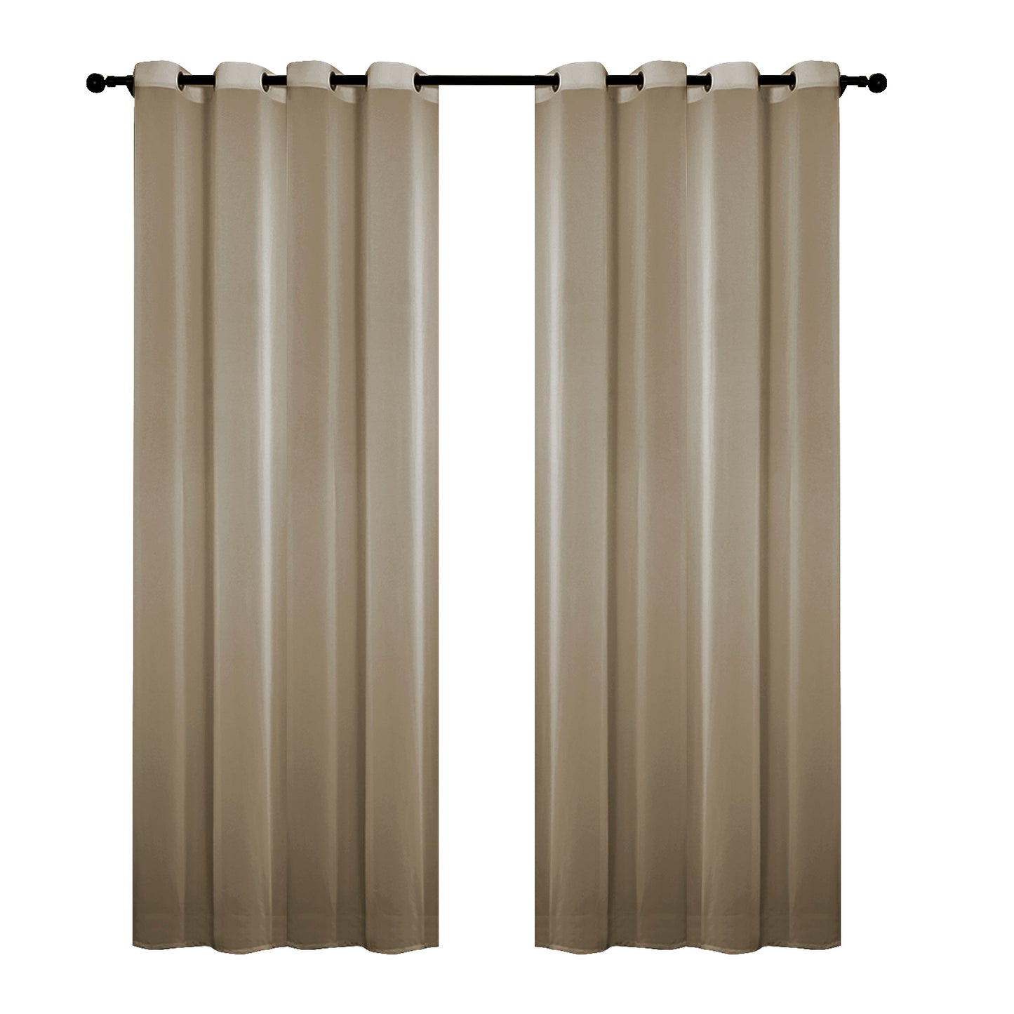 Rideaux transparents en mousseline de soie, 1 panneau, kaki, 140 x 145 cm/140 x 225 cm/140 x 265 cm