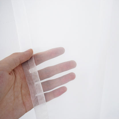 Rideaux de patio transparents à cantonnière, 1 panneau, blanc, 137 x 366 cm/137 x 548 cm