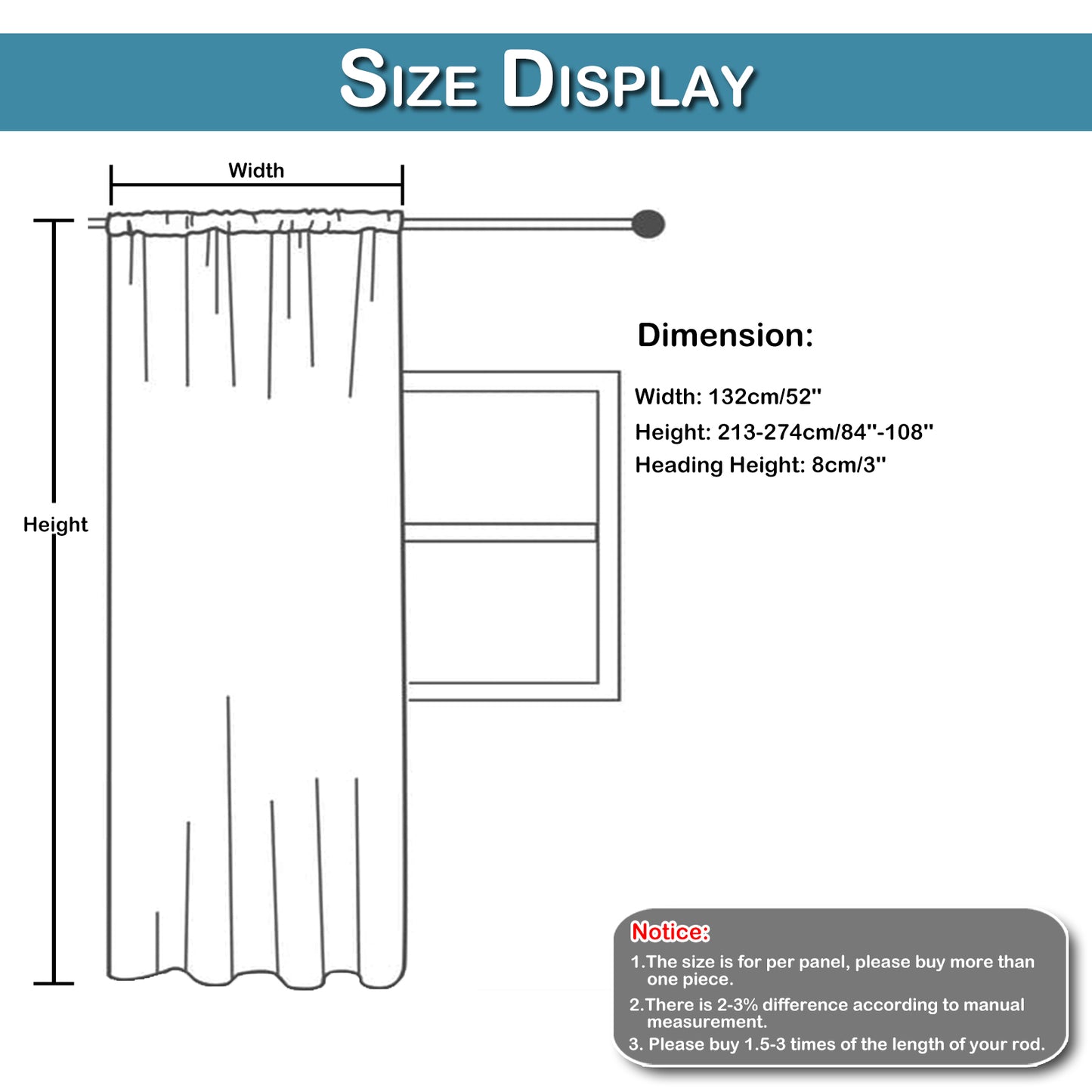 1 Panel Boho Flounce Ruffle Window Sheer Curtain