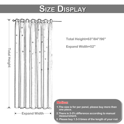Double-Layer Princess Blackout Curtains, 1 Panel, Pink, 130x160cm/130x215cm/130x243cm