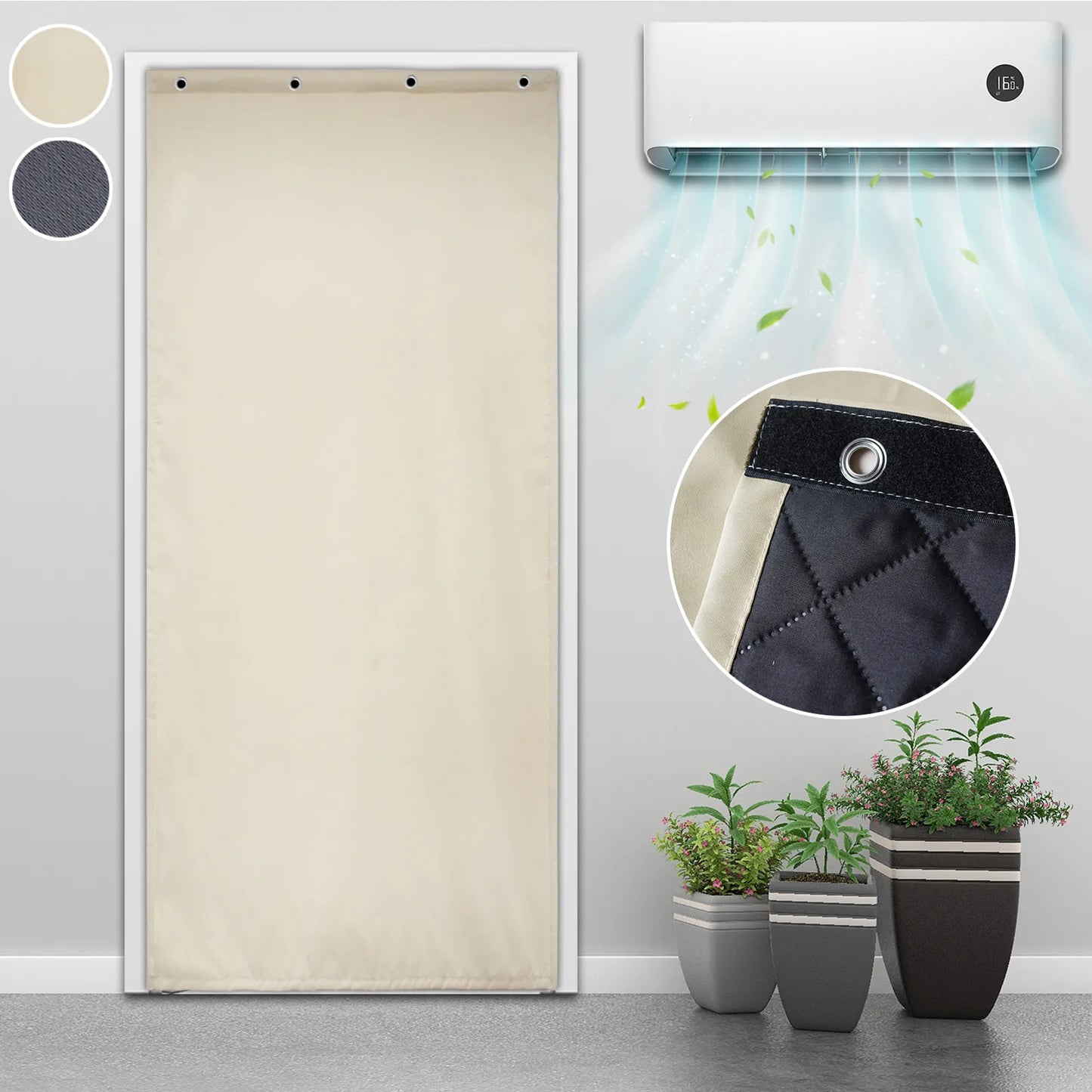 Heavy Outdoor Thermal Door Curtain Made to Measure · Gravento