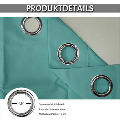 Rideau extérieur imperméable à œillets, protection thermique et occultant, 5 coloris