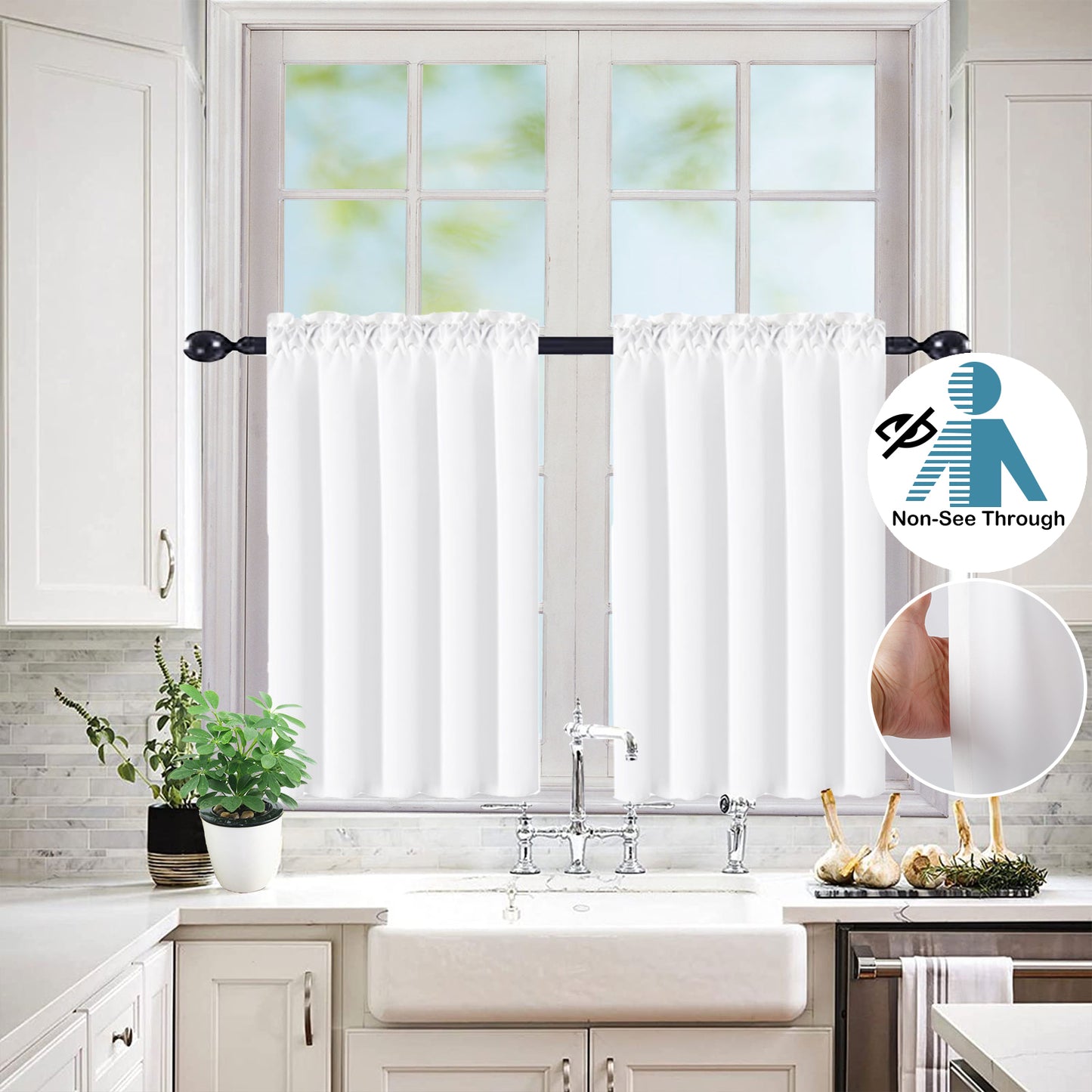 1 Panel Waterproof Short Small Curtains Privacy Protect