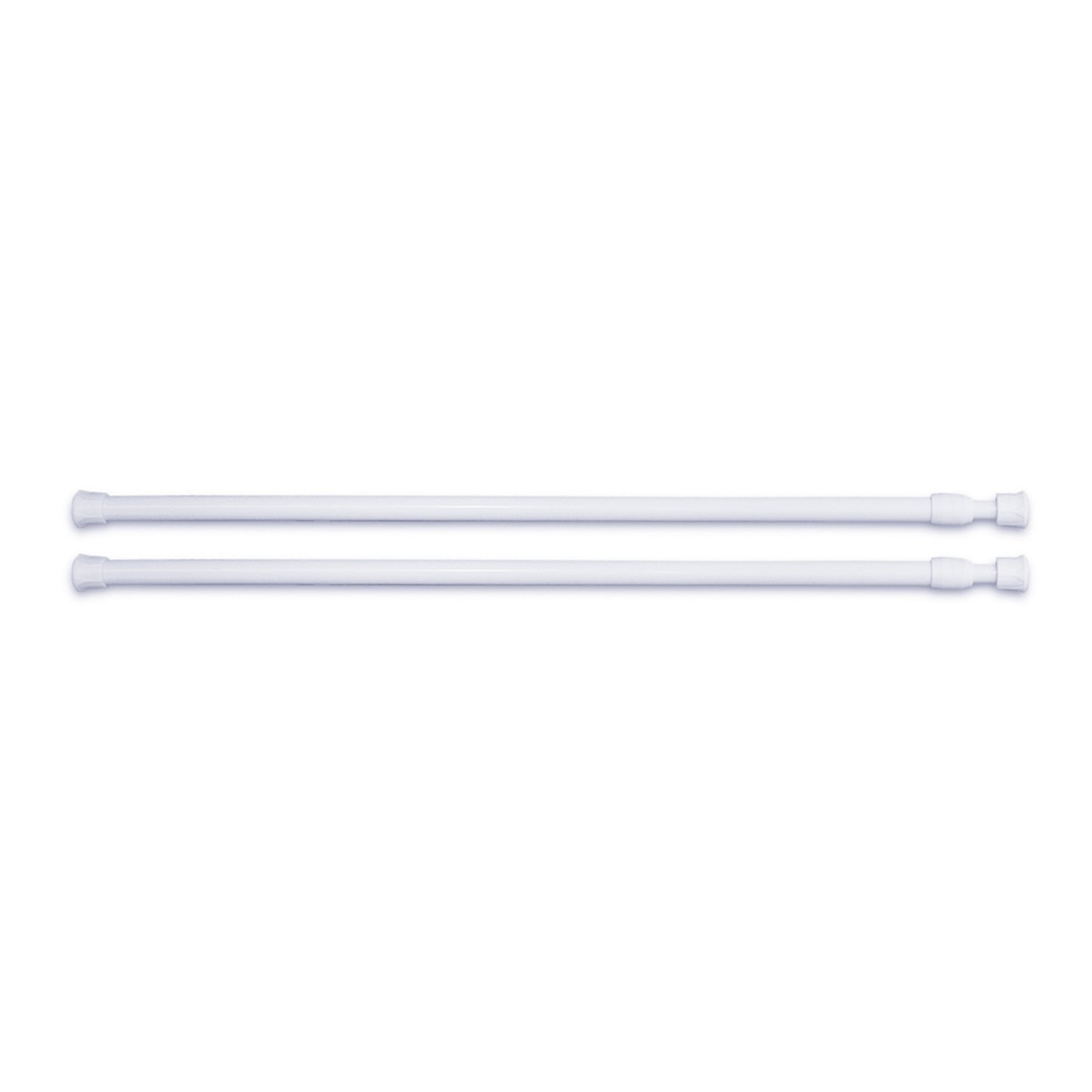 Tringle à rideau extensible réglable à ressort, lot de 2, blanc, 18 cm à 100 cm