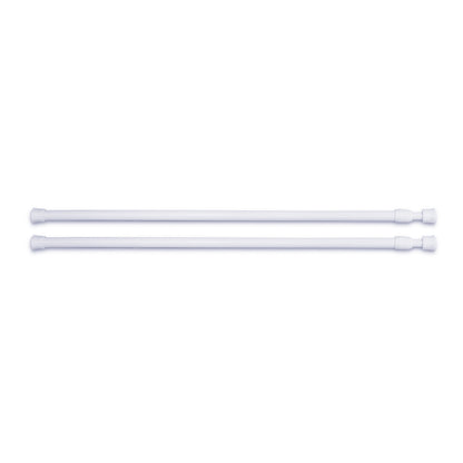 Tringle à rideau extensible réglable à ressort, lot de 2, blanc, 18 cm à 100 cm