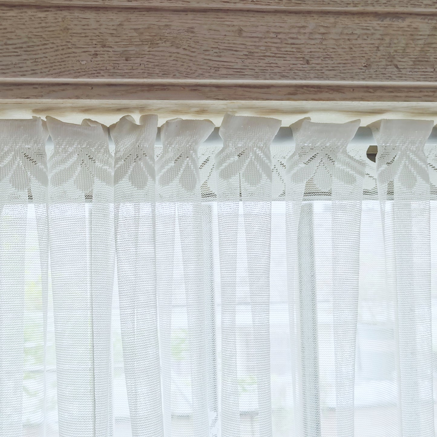Floral Lace Door Short Curtains, 1 Panel, White, 105x100cm/155x100cm