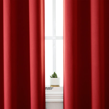 Rideaux occultants de Noël, 1 panneau, rouge, 100 x 130 cm/100 x 250 cm