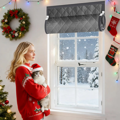 Rideau de fenêtre thermique sur mesure en tissu Oxford 3 couches avec velcro - Oxviora