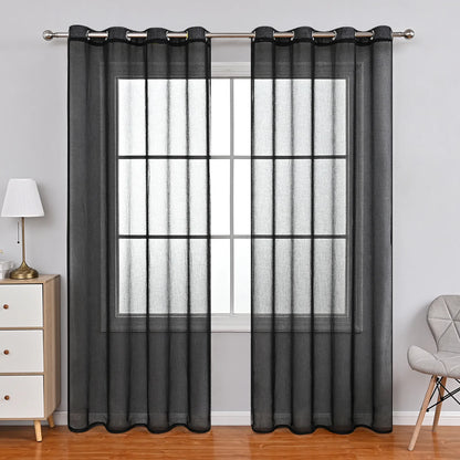 1 Panel Elegant Window Sheer Curtains