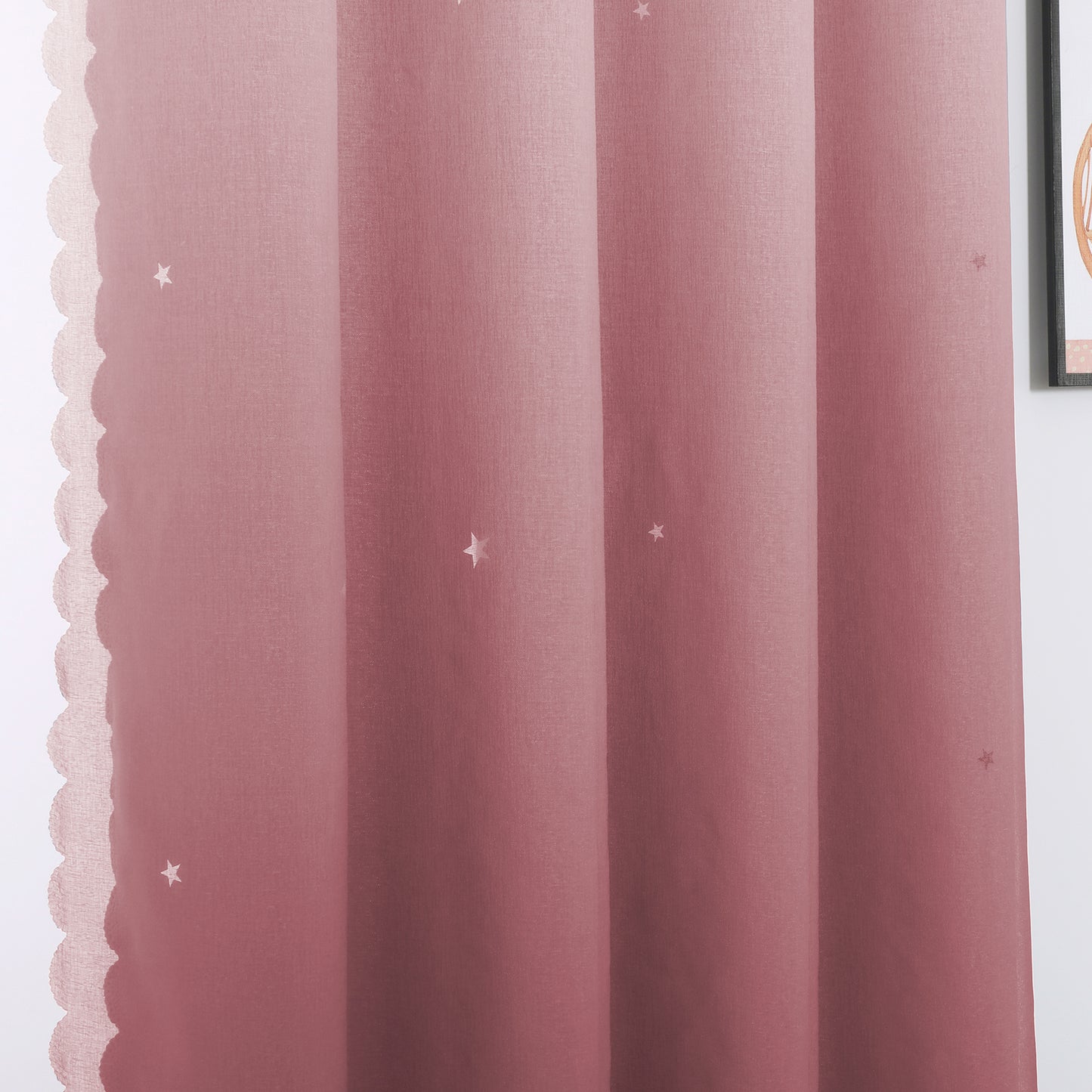 Rideaux occultants double épaisseur, 1 panneau, rose, 132 x 160 cm/132 x 213 cm/132 x 243 cm